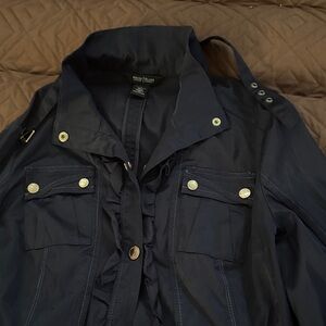 Navy Utility Jacket with Button Details